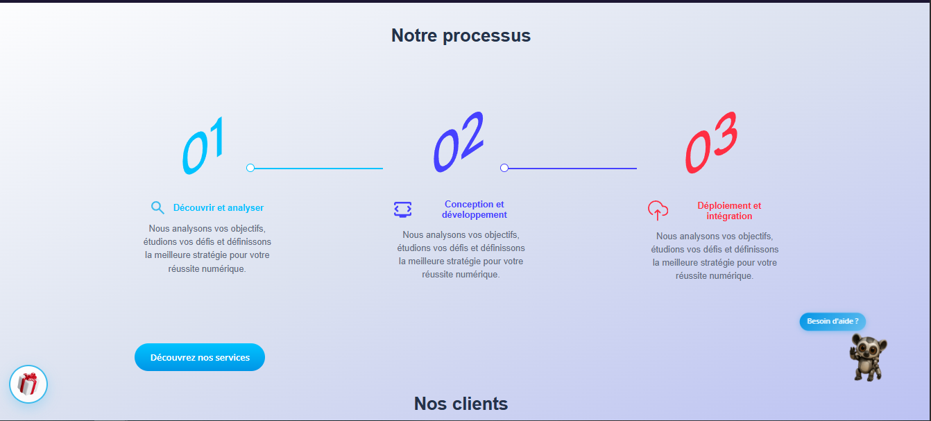 Chez Primices Intelligentes, une agence digitale vitrine moderne et évolutive - 2