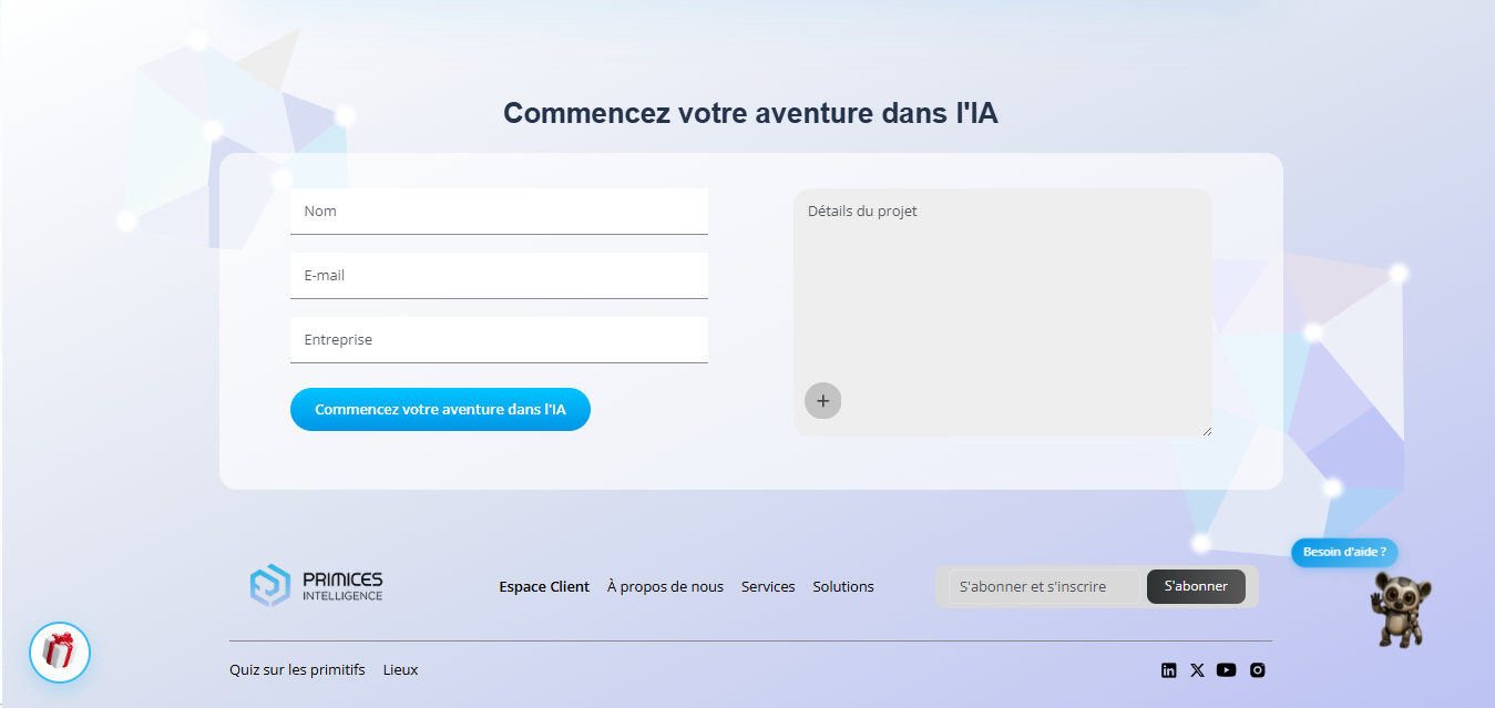 Chez Primices Intelligentes, une agence digitale vitrine moderne et évolutive - 3