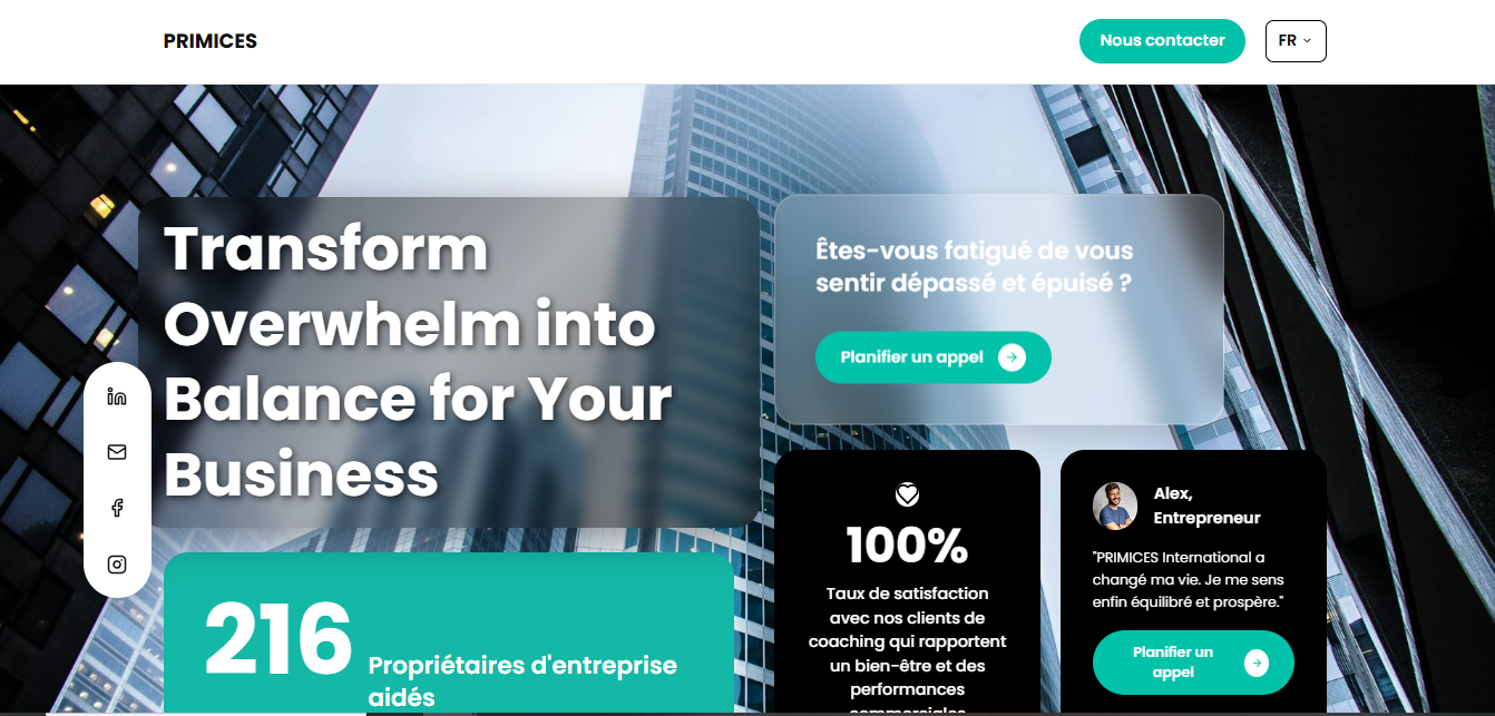 PRIMICES International une plateforme digitale pour leaders équilibrés